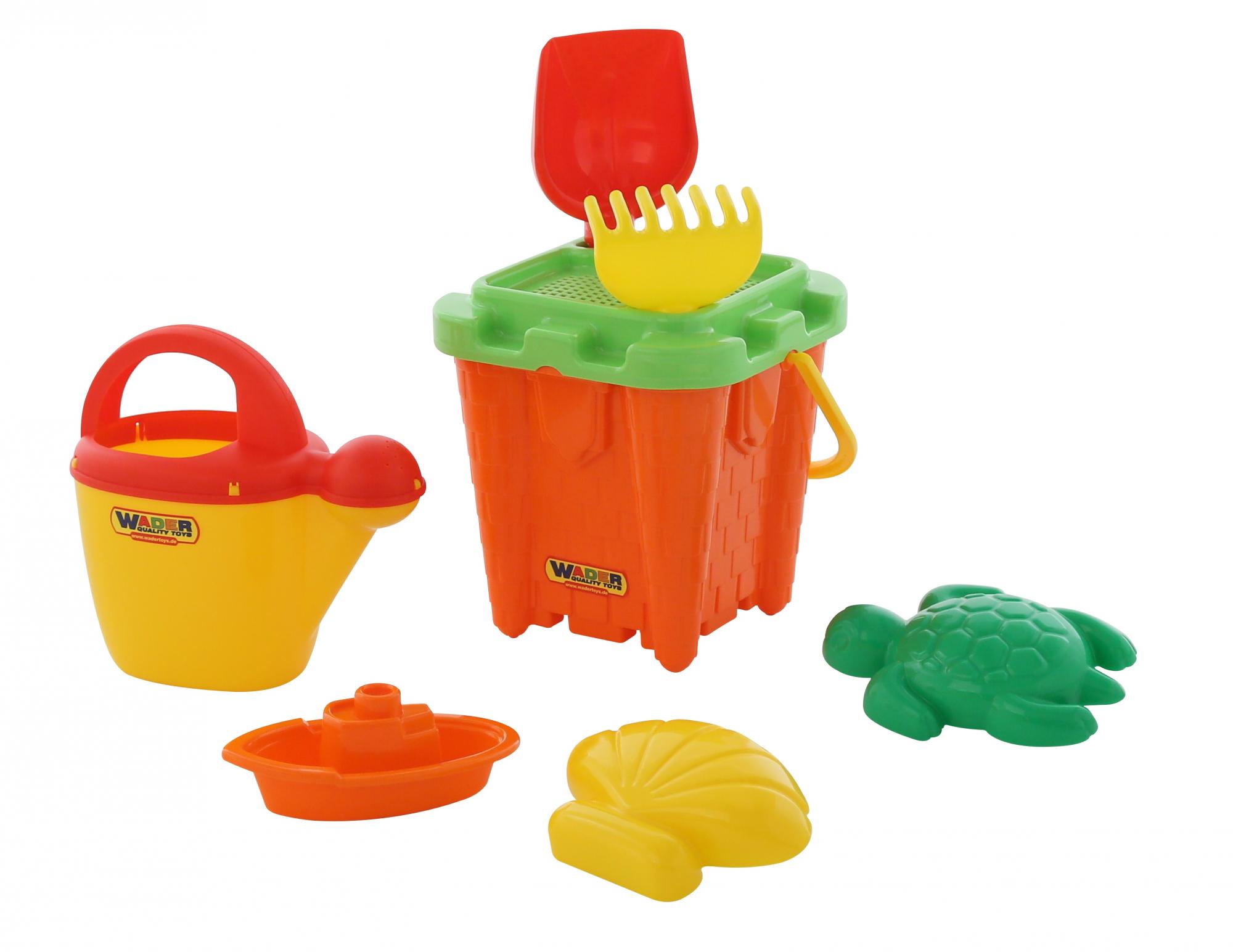 Набор №556: Ведро-замок большое №2, ситечко-крепость большое, лопатка ...