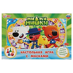 Ми-ми-мишки. Настольная игра-ходилка с масками 4 шт. Умные игры