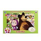 НАСТОЛЬНАЯ ИГРА-ХОДИЛКА "УМКА" МАША И МЕДВЕДЬ. АЗБУКА. В коробке