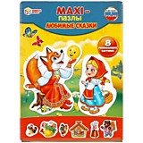 МАКСИ-ПАЗЛЫ "УМНЫЕ ИГРЫ".ЛЮБИМЫЕ СКАЗКИ. 8 РАЗВИВАЮЩИХ картонных