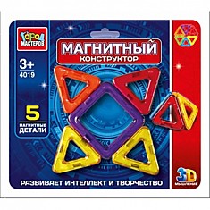 Игрушка Конструктор магнитный "Город мастеров": 5 деталей