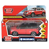 Машина металл SUZUKI VITARA 12 см, двери, багаж, инерционный, красн с черным, коробке Технопарк