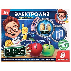 Игрушка опыты "школа ученого" электролиз в русс. коробке