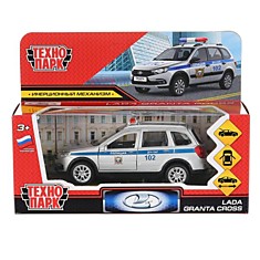 Машина металл "lada granta cross 2019 полиция" 12 см, инерционная