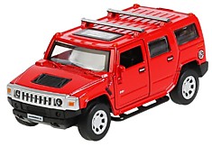 Машина металлическая "hummer h2" 12 см красный