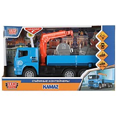 Машина пластик свет-звук KAMAZ МАНИПУЛЯТОР 28 см, кон