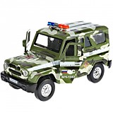 Машина металл свет-звук UAZ HUNTER ВОЕННЫЙ 12 см