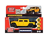 Машина металл Технопарк Hummer H1 пикап желтый 12 см 272088