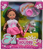 Кукла Еви из серии Holiday с собачкой и аксесс 12 см.