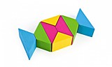 Набор "Треугольники цветные" 16 деталей Томик